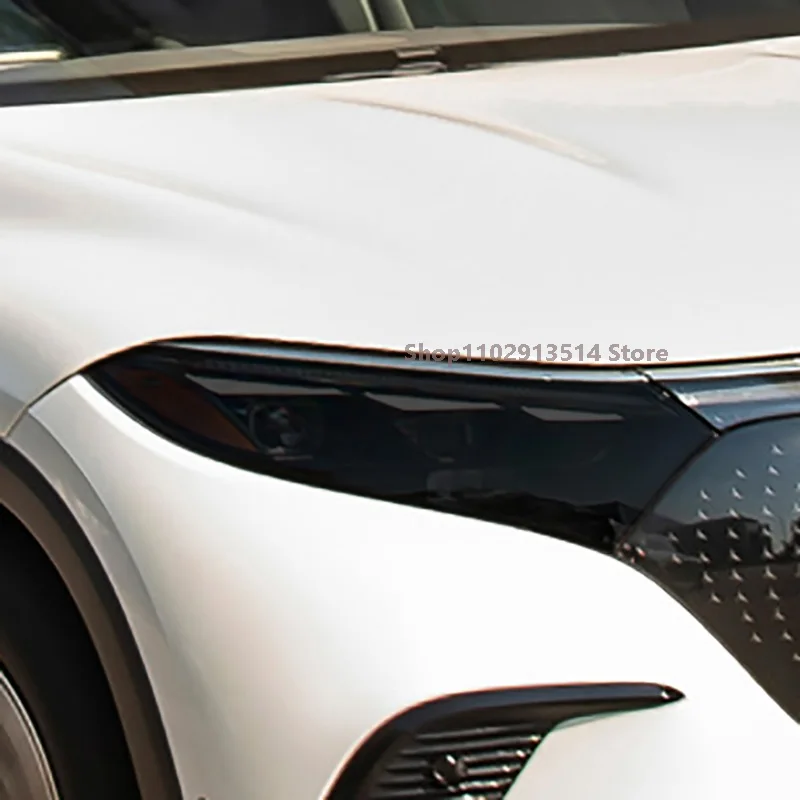 

Аксессуары для Benz EQS 2022 2023, Защитная пленка для автомобильных фар, Декоративная Прозрачная черная наклейка из ТПУ