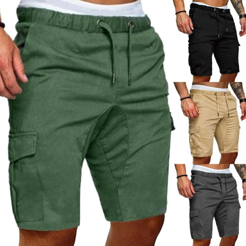 

Мужские повседневные шорты-карго, военные армейские камуфляжные тактические брюки, свободные спортивные брюки для бега, тренировок, Бермуды для мужчин