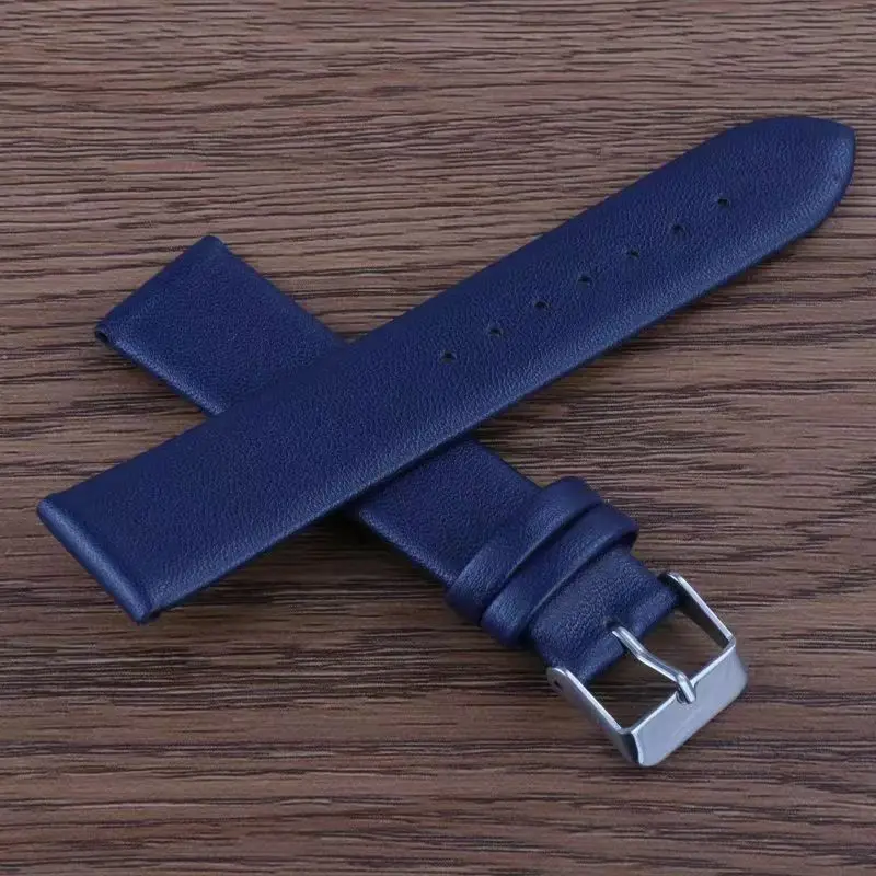Soft Watch strap 8mm 10mm 12mm 14mm 16mm 18mm 20mm 22mm 24mm Men leather Women Watch band Part Purple Green Blue