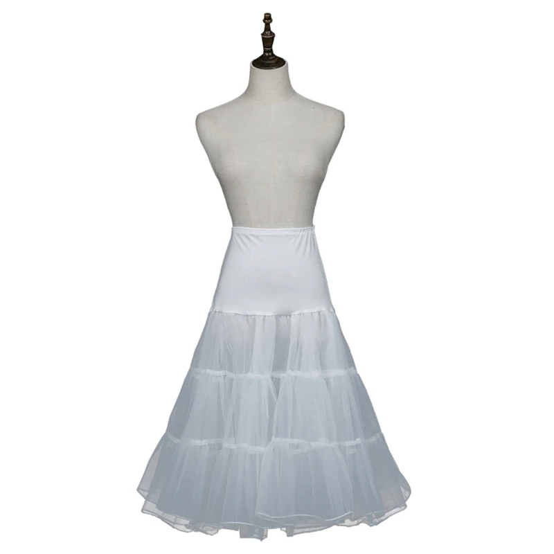 

Women Crinoline Petticoat Fluffy White Skirt Ball Gown Half Slips 26 Inches L21E