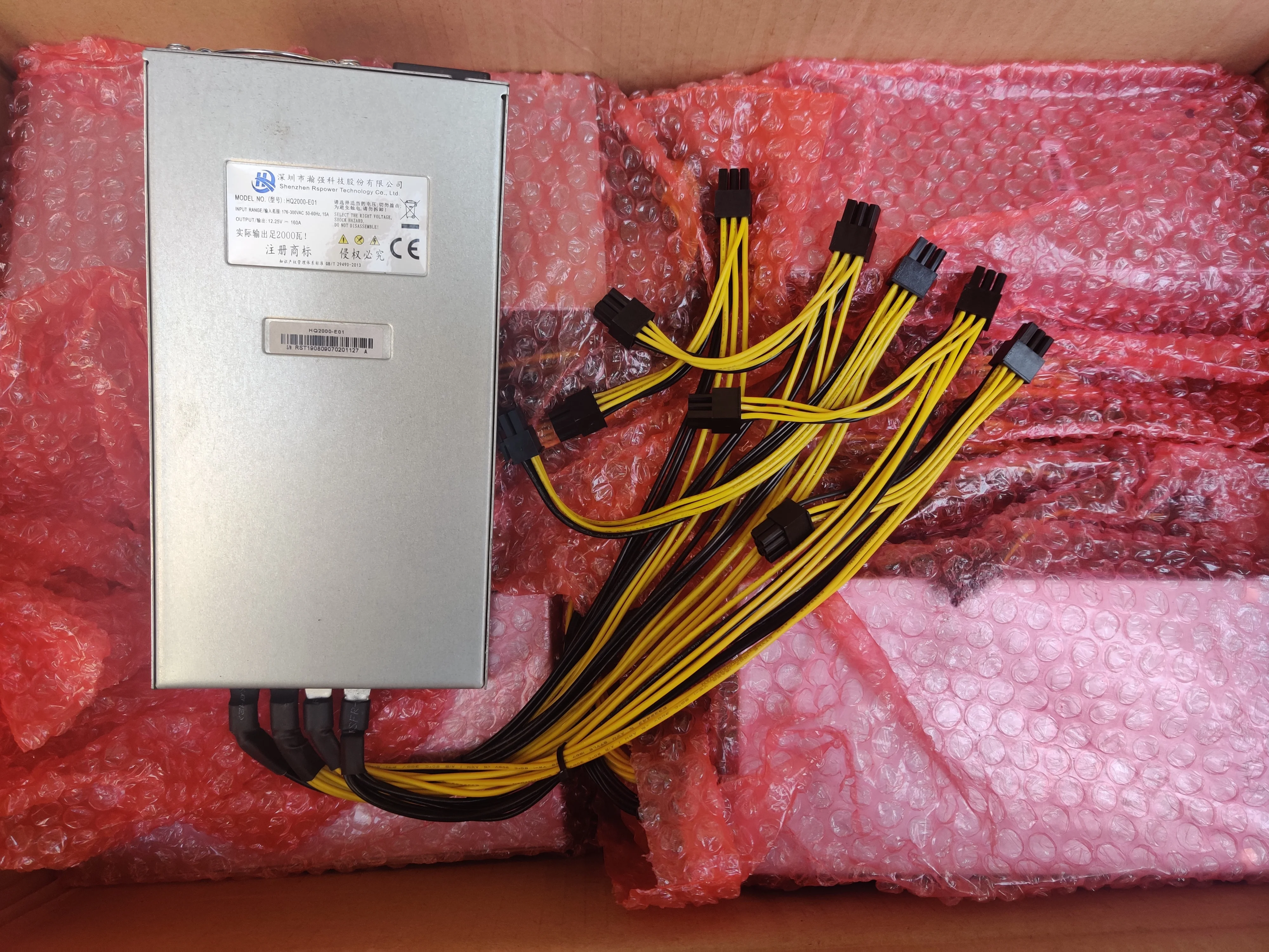 Новый блок питания BTC ETH ZEC LTC DASH Miner 2000 Вт для Antminer S9 S9j S9k SE L3 + E3 Z9 Z11 T9 Innosilicon A9 Ebit E9i PSU |