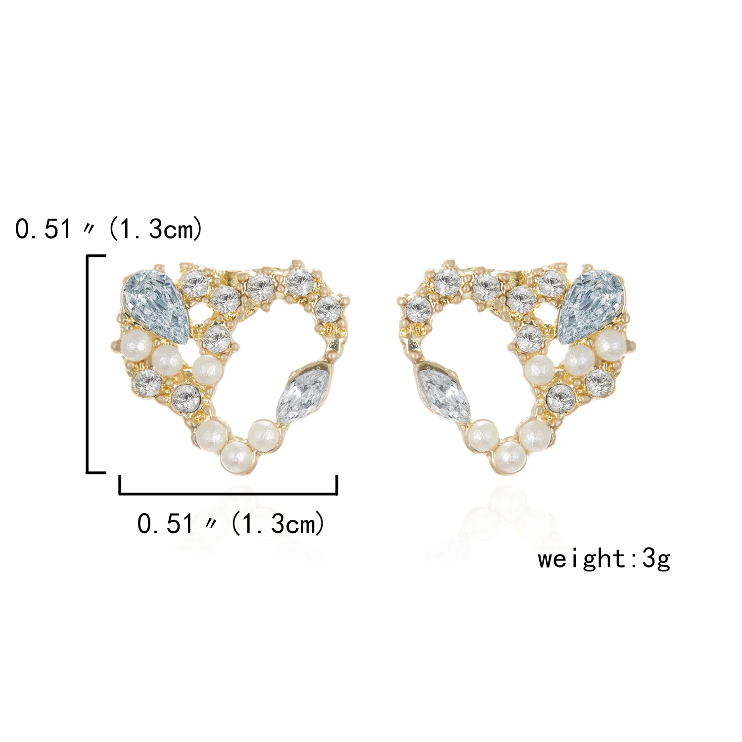 Серьги-гвоздики rinhoo с искусственным жемчугом