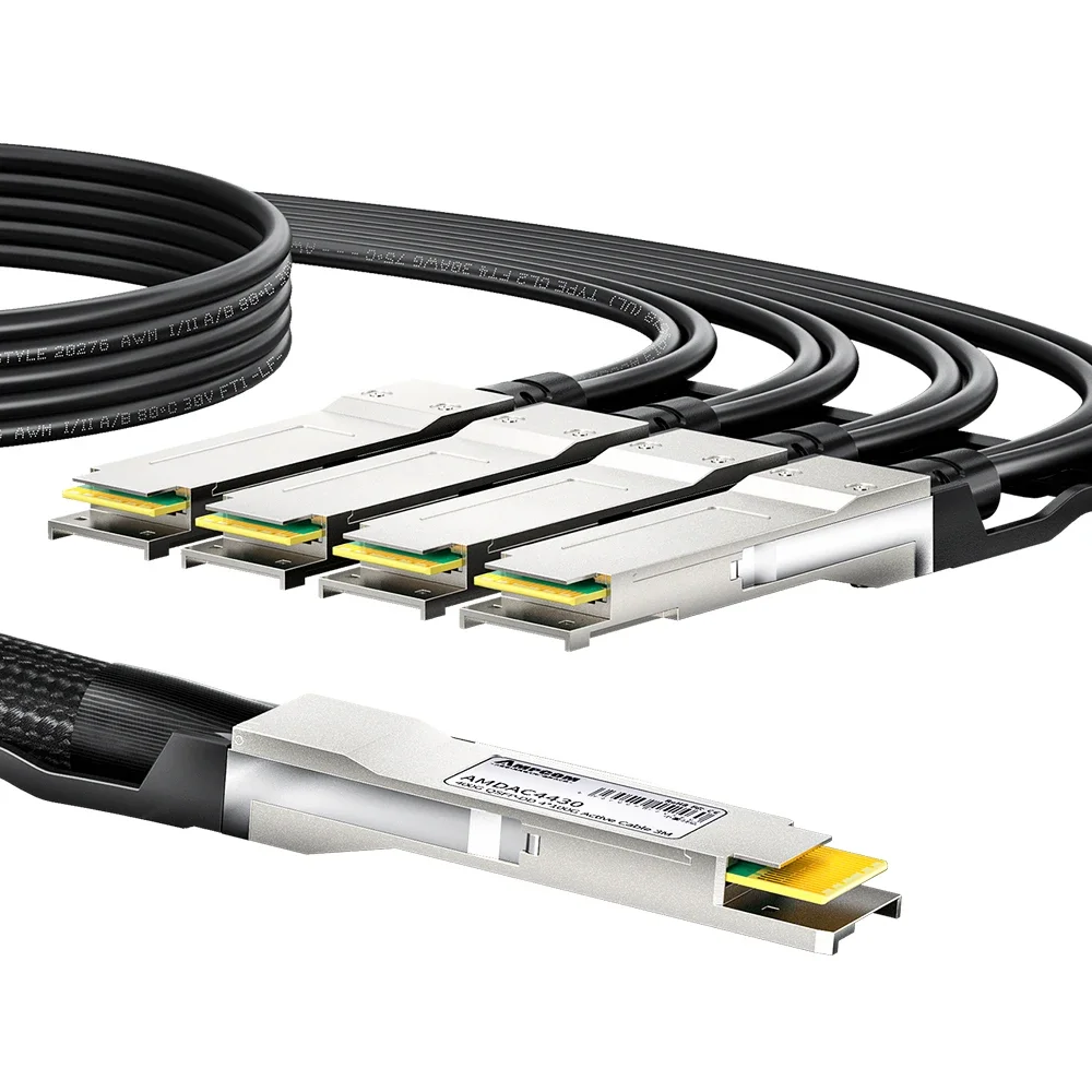 AMPCOM 400G памяти от 4 до 4x100G SFP56 пассивное прямое подключение к Twinax медный разрывной
