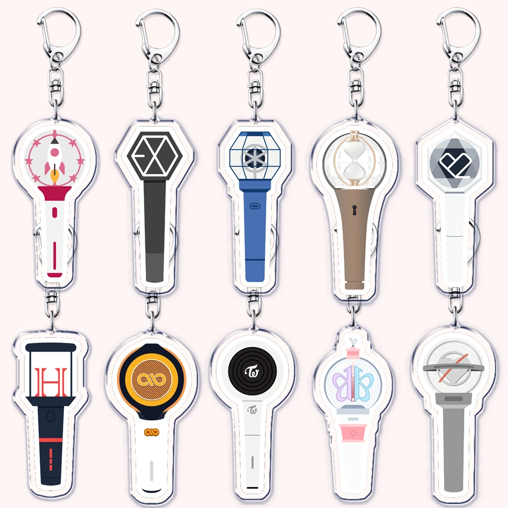 Популярная Корейская группа Kpop световые палочки брелоки кольцо для аксессуаров