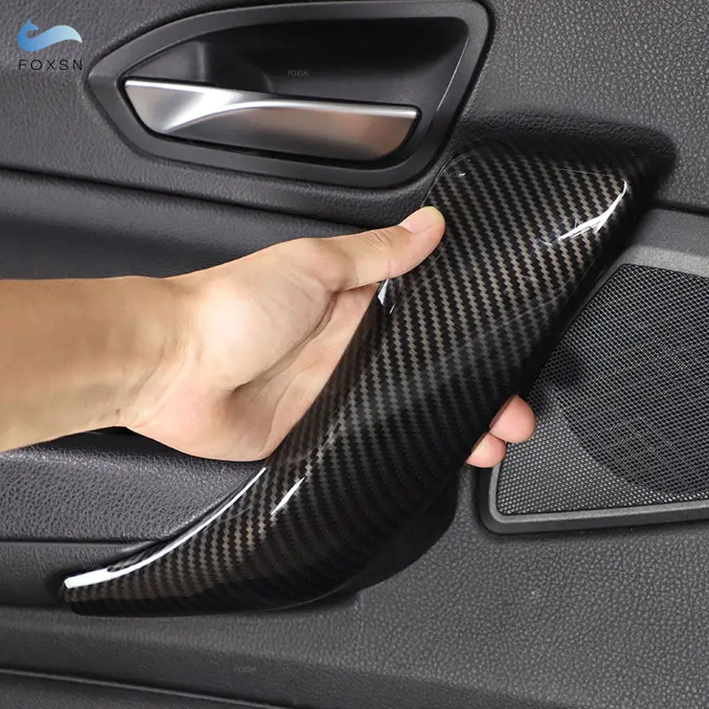 

Car Accessories Carbon Fiber Pattern Interior Doors Panel Door Handle Pull Cover For BMW 1 2 Series F20 F21 F22 F23 2012 - 2017