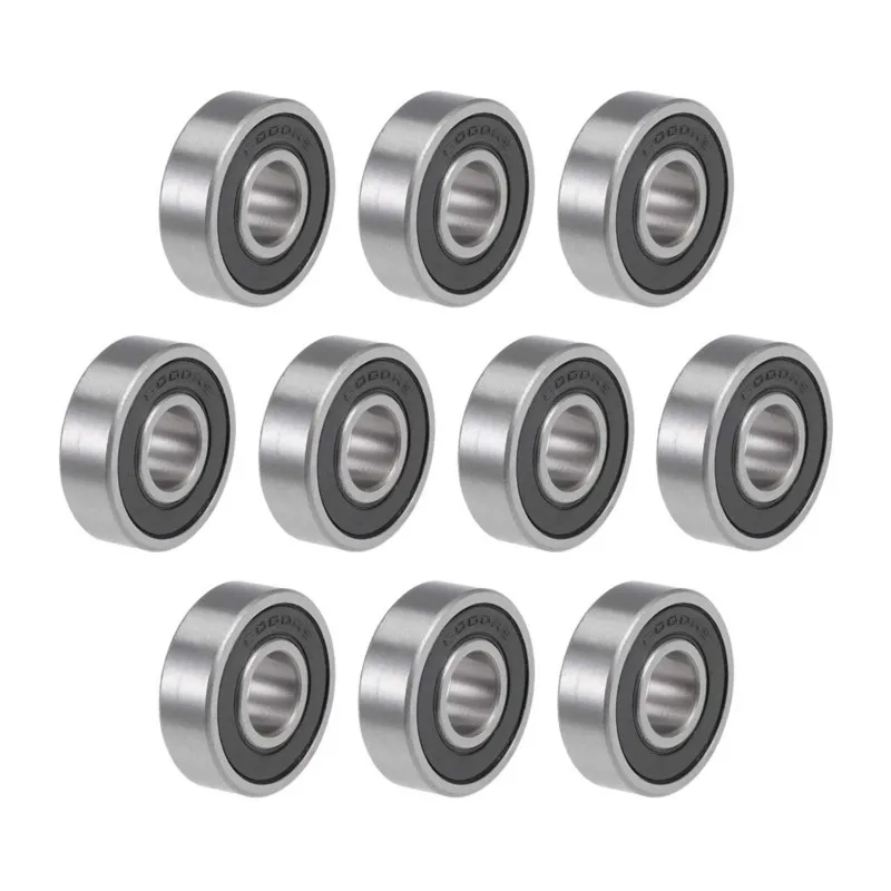 10PCS ABEC-5 6000 2RS 6000RS 6000-2RS 6000 RS 6000-2RSH 10x26x8 10*26*8 mm Rubber seal High quality Deep Groove Ball Bearings