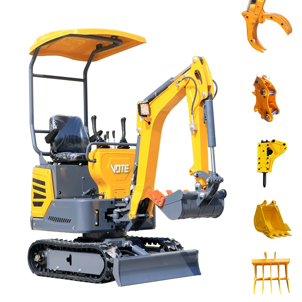 Best Price 1.2 Ton Mini Excavator Hydraulic Agricultural Digger For Sale Mini Excavator 1 Ton 2 Ton Mini Bager Free Shipping