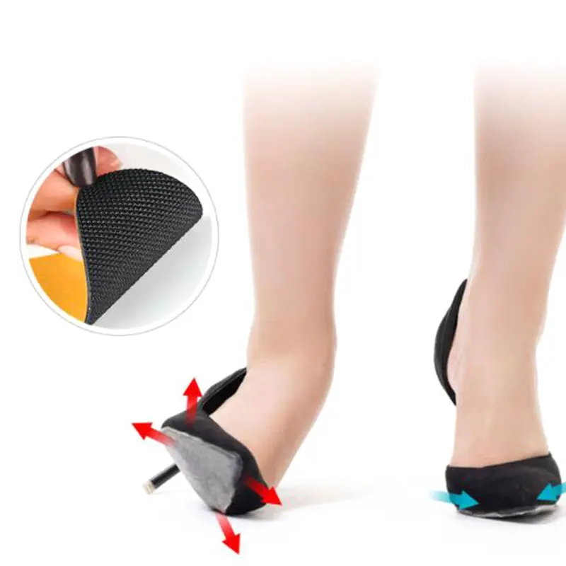 Rubber Forefoot Pads For Women Shoes Soles Protector Anti-slip Repair Outsoles Self-adhesive Sticker High Heel Care Bottom Patch