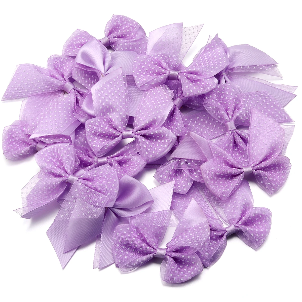 

Двухслойные атласные банты из полиэстера, набор из 10 штук