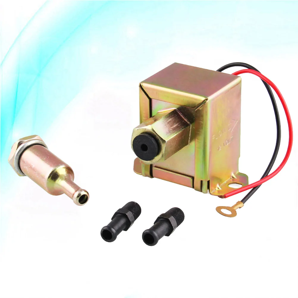 

Electric Fuel Pump 12V Transfer Low Pressure Gas Fuel Pump for Carburetor Lawnmower Motorcycle 4- 6Psi ( Golden )