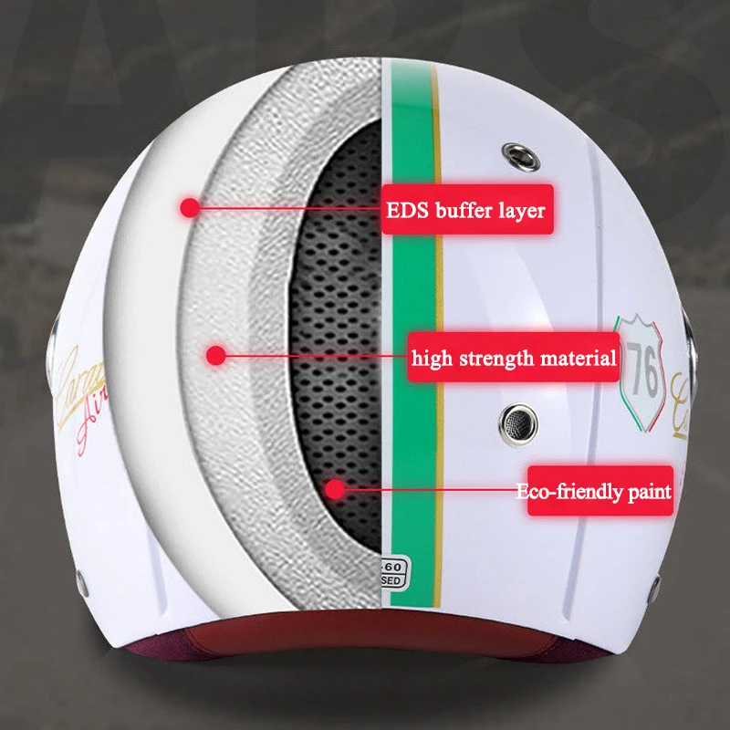Motorcycle Helmet Men Women Retro Vintage Biker Scooter Half Open Face Moto Casco Capacetes Motorbike Visor |