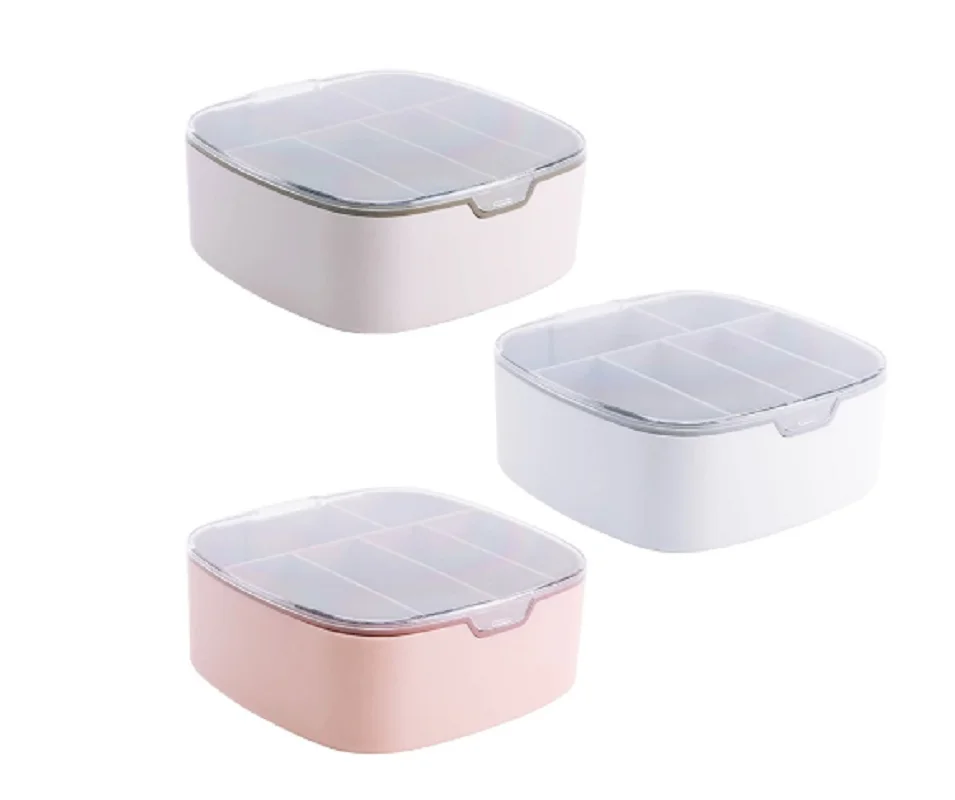 

Cable Storage Box with Lid Compartment Organizer Case Holder Boxes for Desk Stationery Data Charging Line Multifunctional M68E