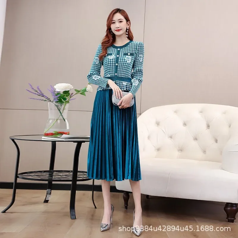 Платье-пуловер с длинными рукавами повседневное платье в стиле пэчворк и