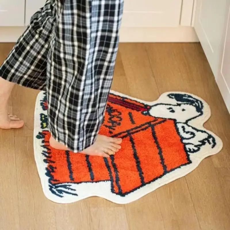 Плюшевый ковер с рисунком Снупи аксессуары в стиле аниме украшение для комнаты