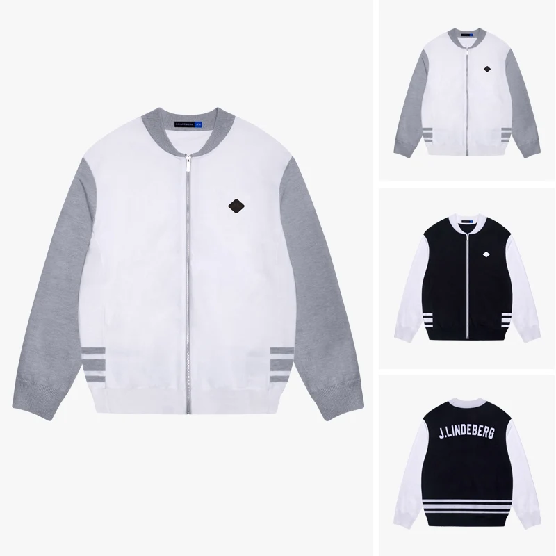 

2023 New Golf Apparel Men's Zipper Sweater for Autumn and Winter Outdoor Sports Elastic Warm Knitted Non iron Coat