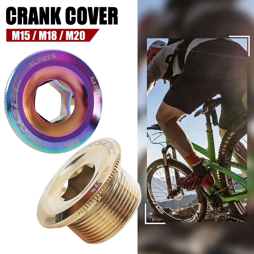 

M15/M18/M20 Crank Cover Screw Cap MTB Bike Crankset Cover Aluminum Alloy Crank Arm Bolt For Shimano/SRAM/FSA Bike Parts