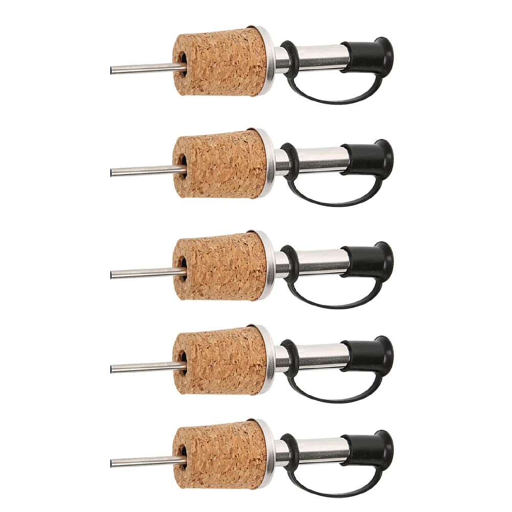 

Pourer Bottle Pourers Spout Oil Cork Stopper Pour Dispenser Bottles Corks Steel Stainless Spouts Flow Free Stoppers Measure Set