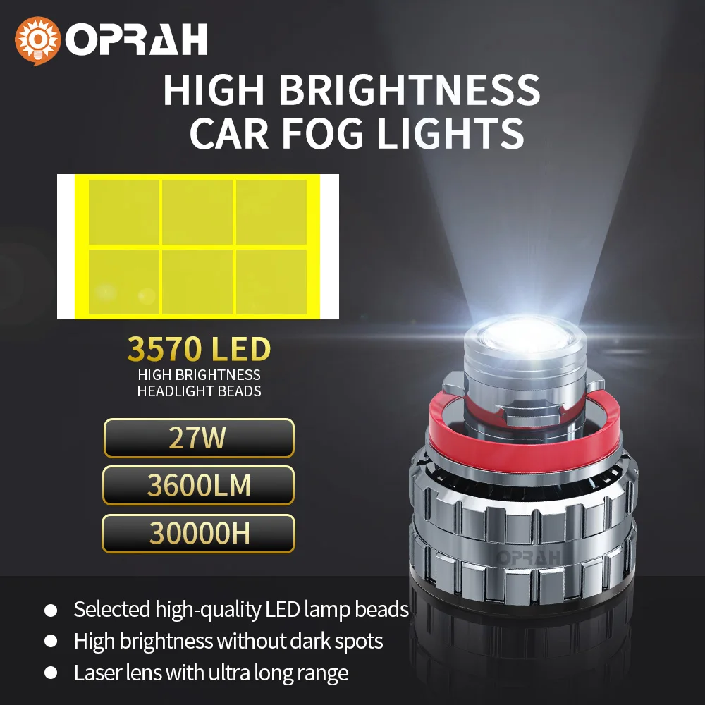 2 шт. светодиодные лазерные линзы H7 H11 противотуманные фары 9005 HB3 9006 HB4 CSP 8000K 6000K 3000K