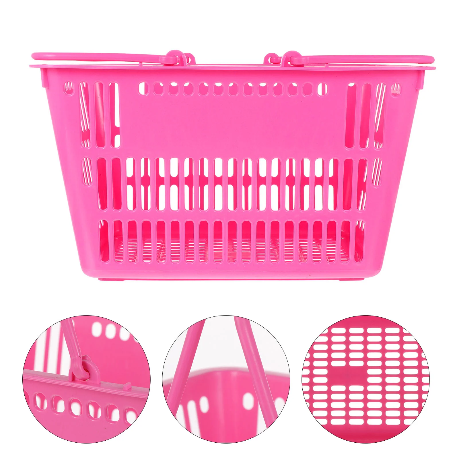 

Basket Shopping Baskets Storage Grocery Handles Plastic Kids Mall Organizing Cart Retail Supermarket Store Sundries Vegetable