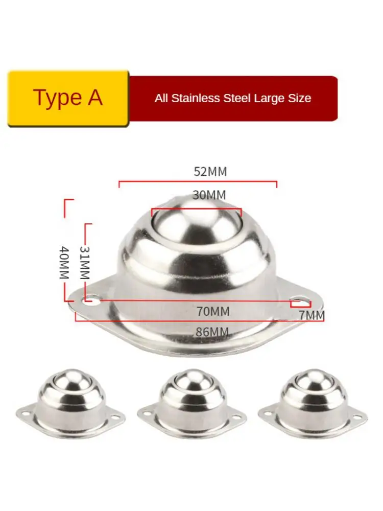 

4 Pcs/Lot All Stainless Steel Large Size Cattle Eye Ball Wheel Conveyor Universal Robot Hardware