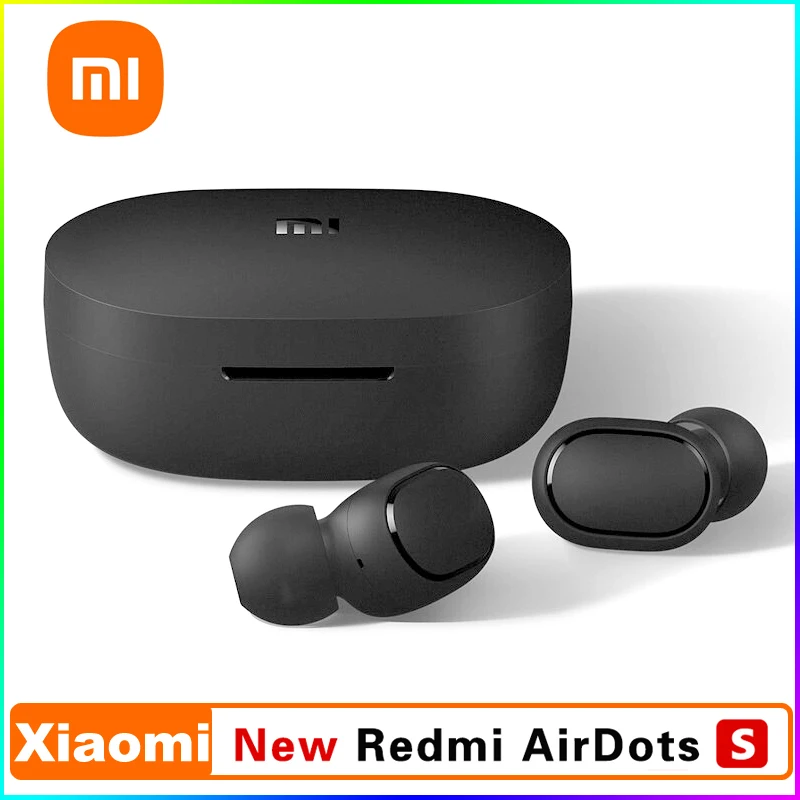 Xiaomi Redmi Airdots S Earbuds Original Mi Tws Wireless Earphone Bluetooth Ai Control Gaming Headset With Mic Noise Reduction
