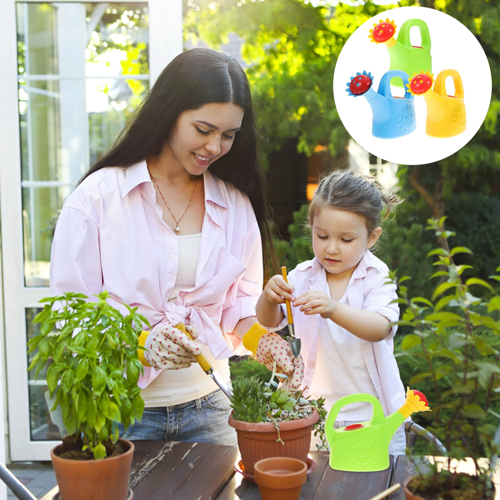 

3 Pcs Chicken Watering Can Multi-function Pot Interesting House Accessories Household Garden Toy Plastic Kettle Bath toys