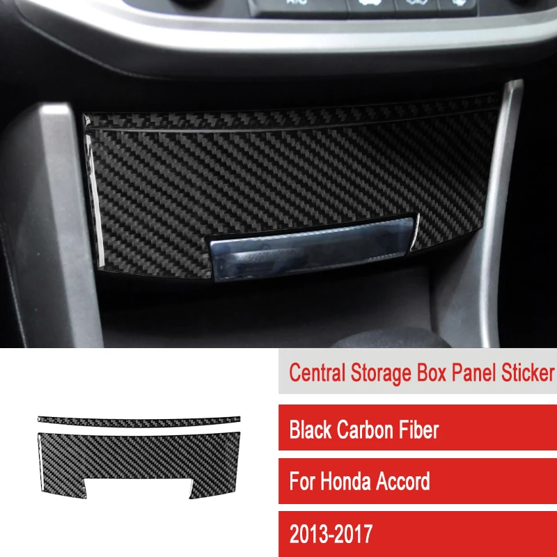 

Наклейка для панели Honda Accord 2013-2017, аксессуар для украшения автомобиля из настоящего углеродного волокна
