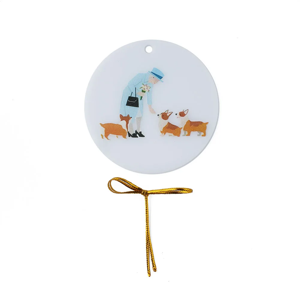 

Elizabeth Ornament Queen Plastic/Resin Queen Commemorating The Queen And The Corgi Christmas Decoration Supplies