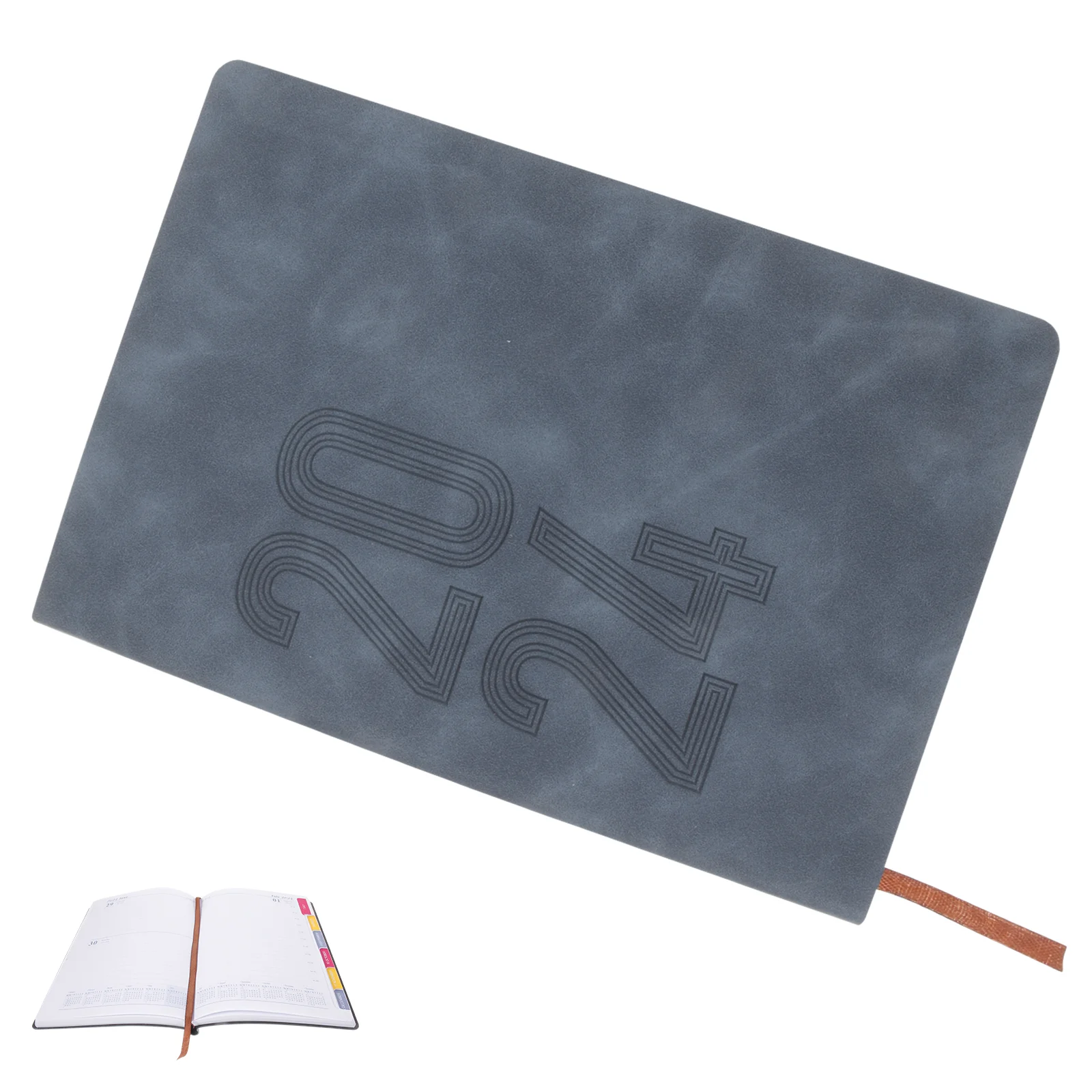 

Softcover Notebook 2024 Agenda Planner Daily Year Notepad Practical Writing Convenient Academic Use Pads Office