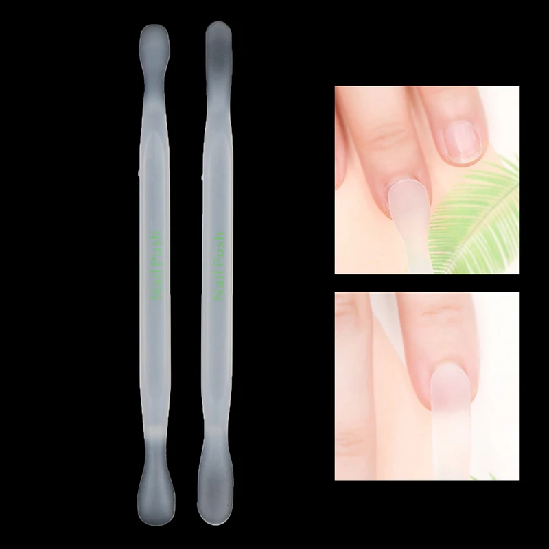 

2 Pcs Double Sided Cuticle Pusher Trimmer Remover for Nail Finger Dead Skin Removers Pusher Nail Art Manicure Pedicure Care Tool