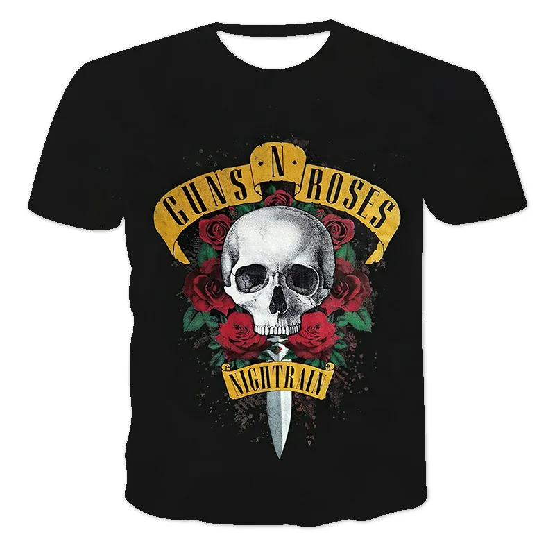 

Men Women t shirt Fashion guns n roses Tshirts Summer Tops Tees GnR Rock T-shirt Men loose t-shirts Plus Size Harajuku Clothing