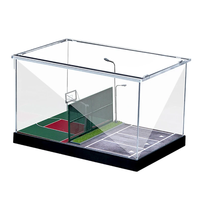 

1:64 баскетбольная площадка, модель автомобиля, парковочный стеллаж, витрина для литых моделей автомобилей, демонстрация игрушек