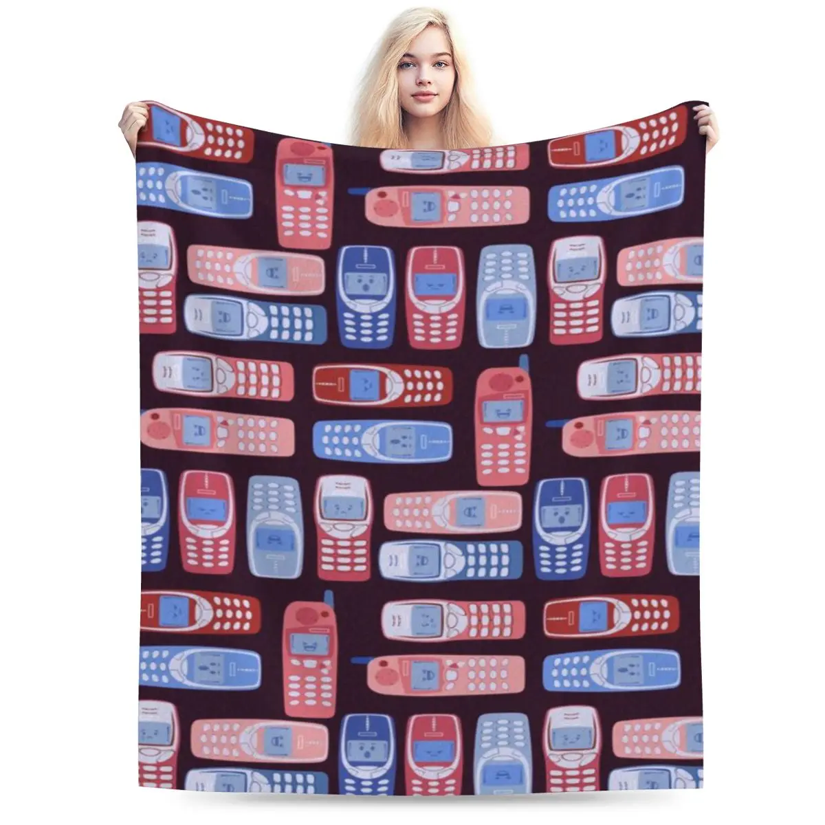 Винтажные реакции для мобильных телефонов. Ультрамягкое одеяло из микрофлиса.