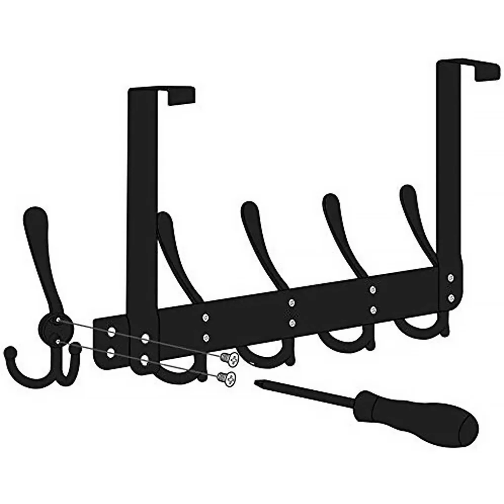 

Door Hooks Hanger Holder Wall Mounted Coat Rack Stainless Steel Clothes Bag Hat Hanging Shelf