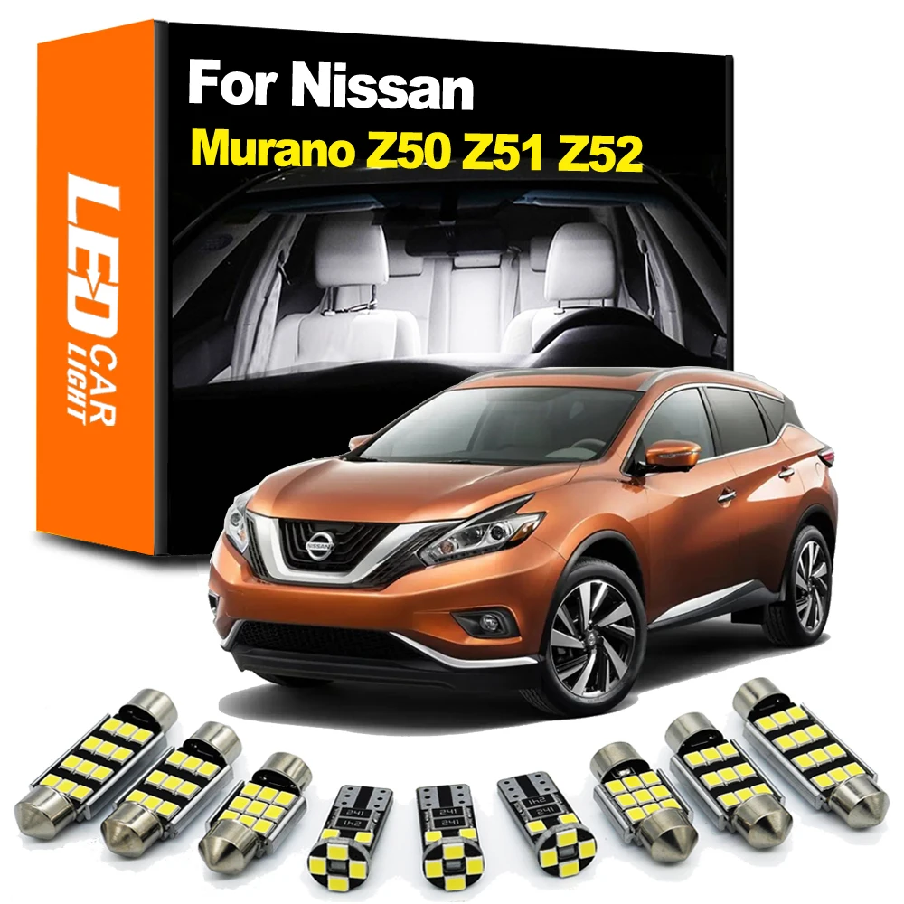 

Zoomsee Interior LED Light Kit For Nissan Murano Z50 Z51 Z52 2003-2015 2016 2017 2018 2019 2020 2021 Canbus Car Bulb Dome Lamp
