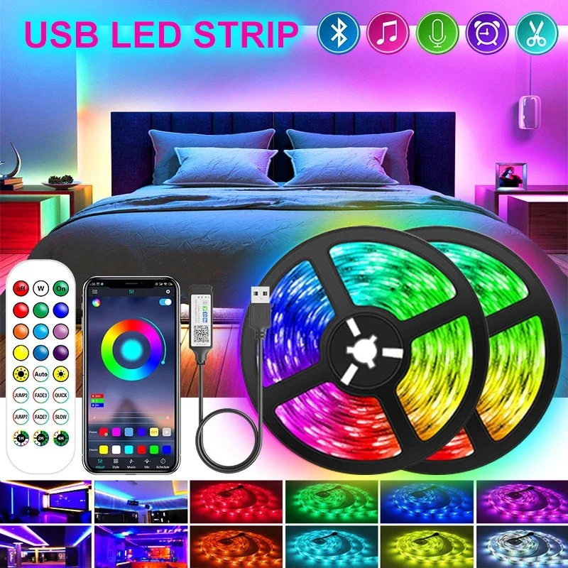

Гибкая светодиодная лента, USB, Rgb, 5050, 5 В, 20 м