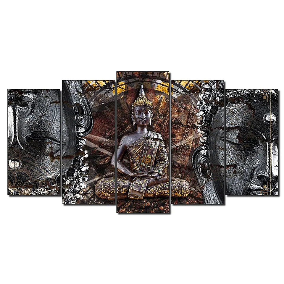 Zen Buddha Diamond Painting New Collection 2022 Full Drill Diamond Art 5 Panel 5D DIY Religion Embroidery Christmas Gift Decor