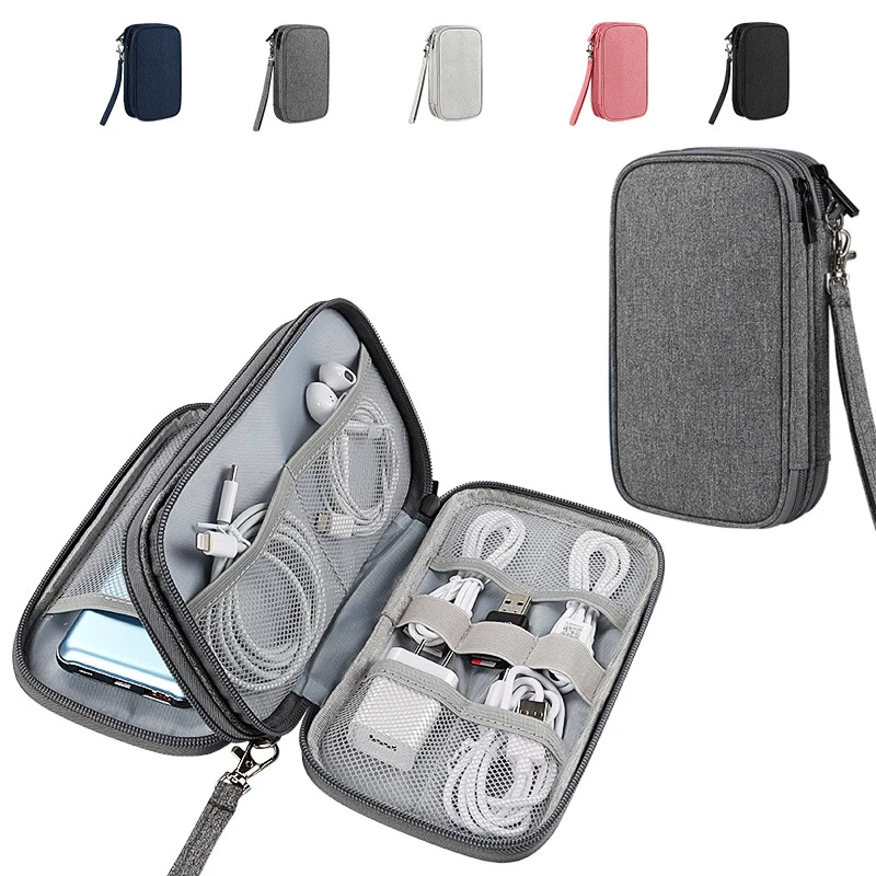 Travel Gadget Portable Power Storage Bag Cable Electronic Organizer Battery SD Cards Hard Drives USB Wires Case Kit Pouch