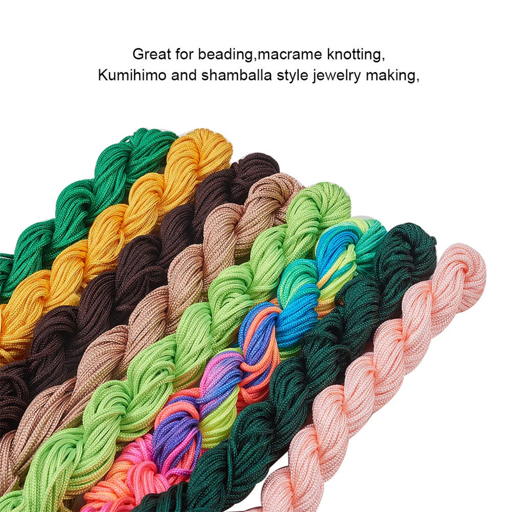 

20pcs 1mm 24m Nylon Beading String Multi Color Knotting Cord Thread for DIY Craft Jewellery Bracelet Making
