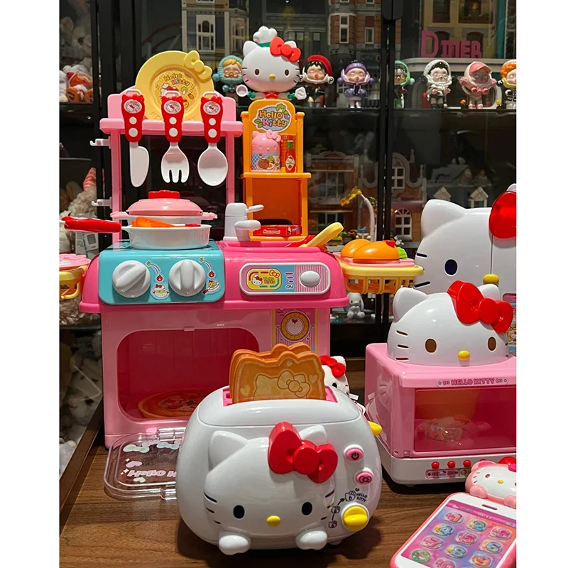 Sanrio Colorful Town Series Kuromi Cinnamoroll Hello Kitty штабелируемый игровой домик с видом на улицу