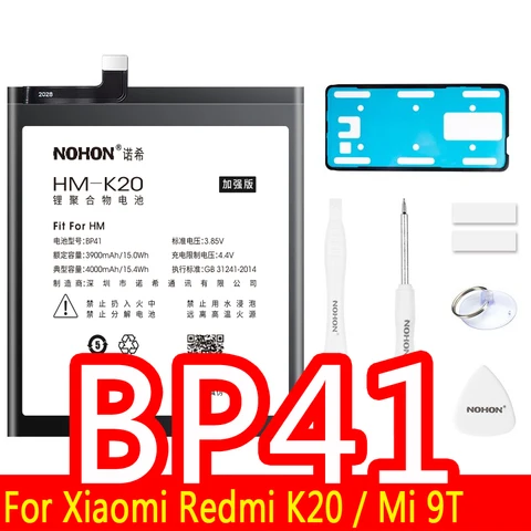 сменный Аккумулятор NOHON для Xiaomi Redmi Note 8 Pro 7 9 10 10S 9S 8T 5 4 4X 3 BN41 BN53 BN55 BN57 BN46 BM58 BM4Y BP42 сменная литий-полимерный батарея мобильного телефона