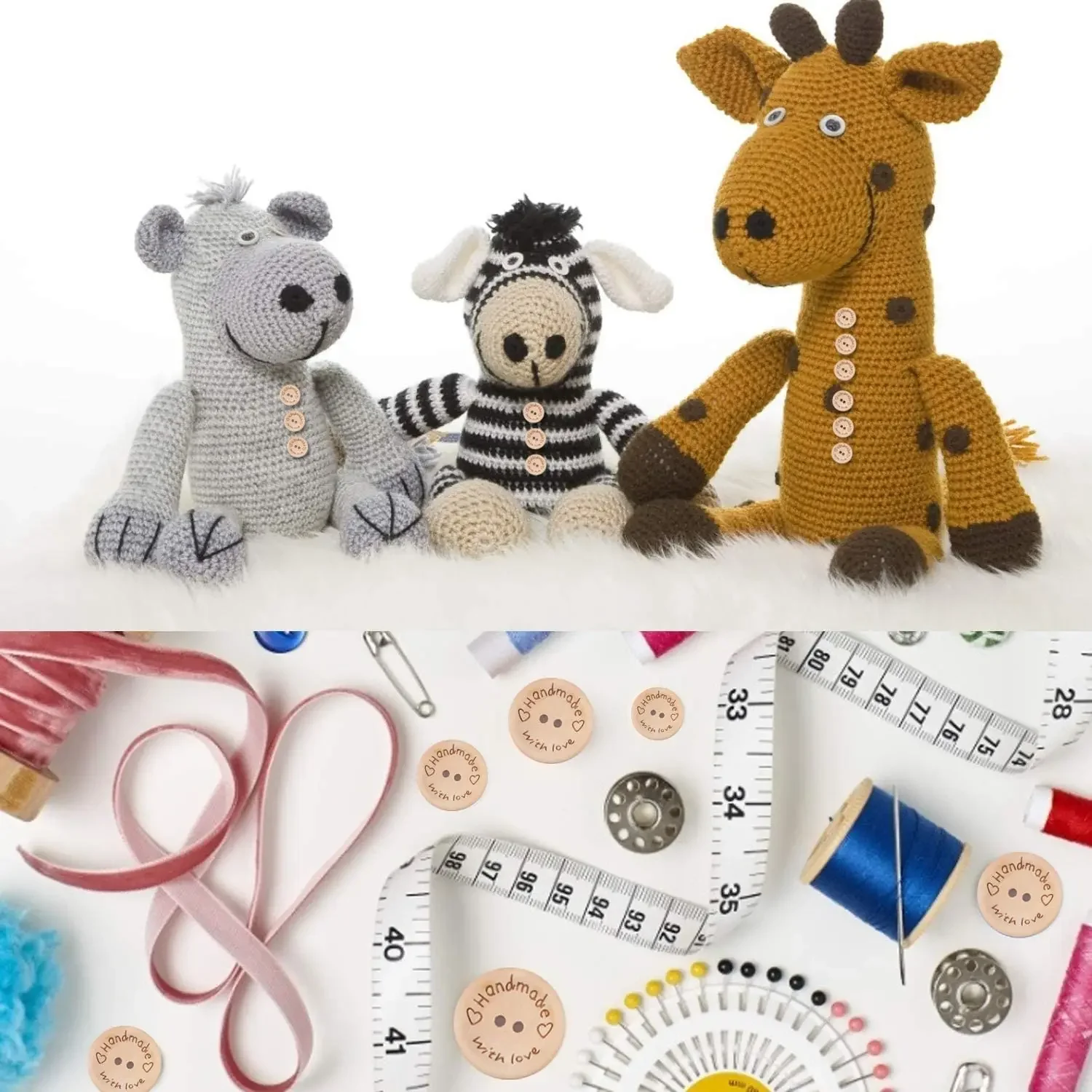 Круглые деревянные пуговицы ручной работы с 2 отверстиями 15/20/25 мм 50/30 шт.