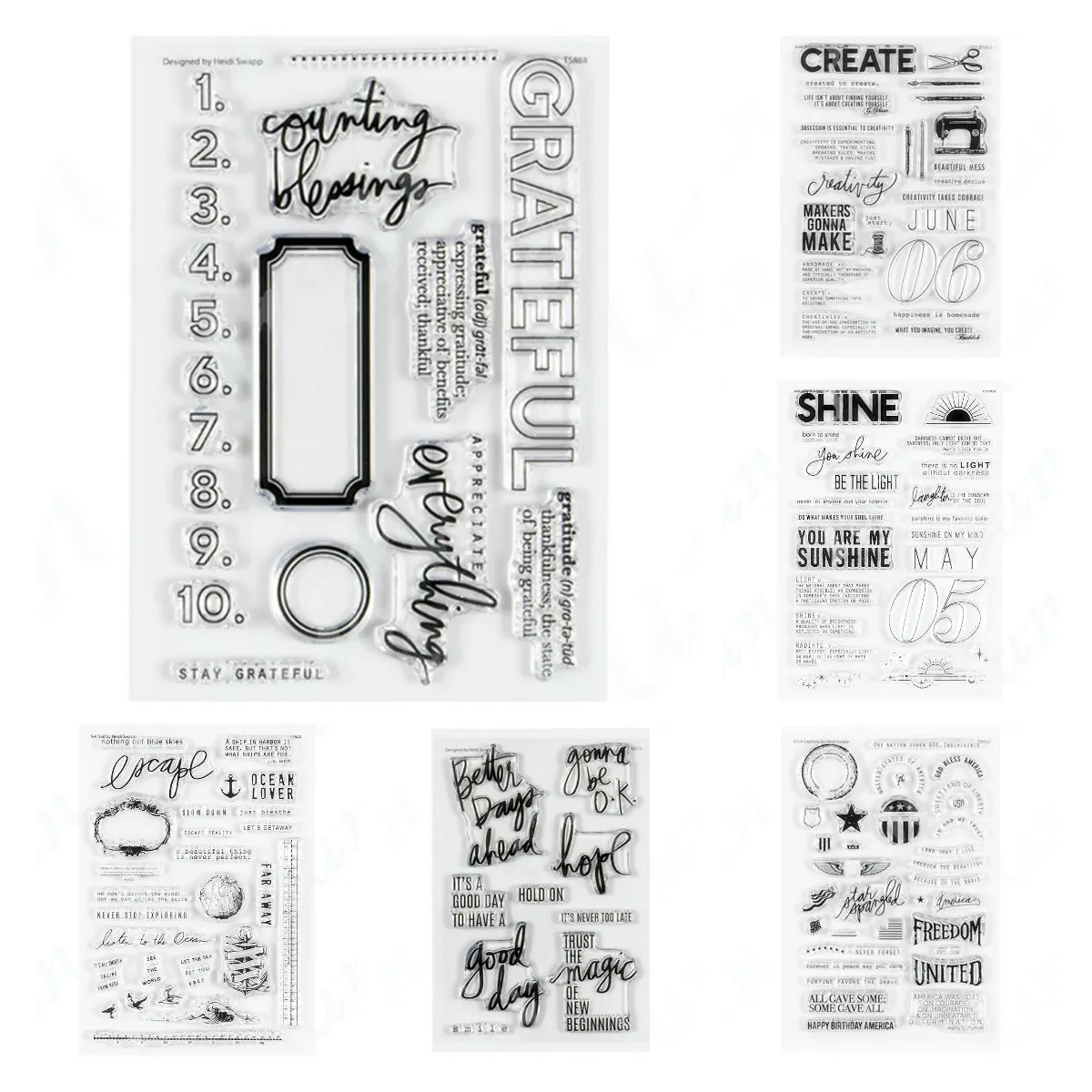 

2023 New Arrivals Hope Sentiment Stamps Clear Stamps Sets Embossing Scrapbooking Diary Greeting Card Decoration Diy Handmade