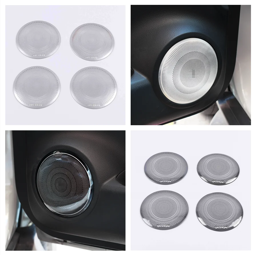

For Nissan Qashqai J11 2014-2020 Interior Accessories Door Speaker Audio Loudspeaker Cover Trim Stainless Steel