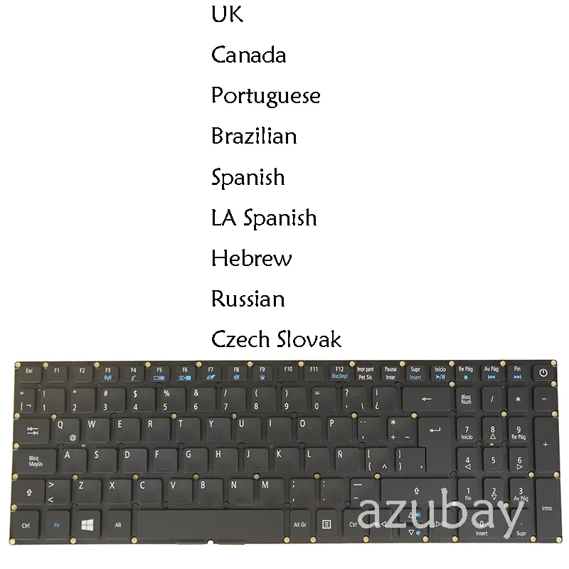 Клавиатура для ноутбука с подсветкой Acer Aspire TravelMate P459-G2-M P459-G2-MG P459-M P459-MG UK SL NE SP LA BE CS