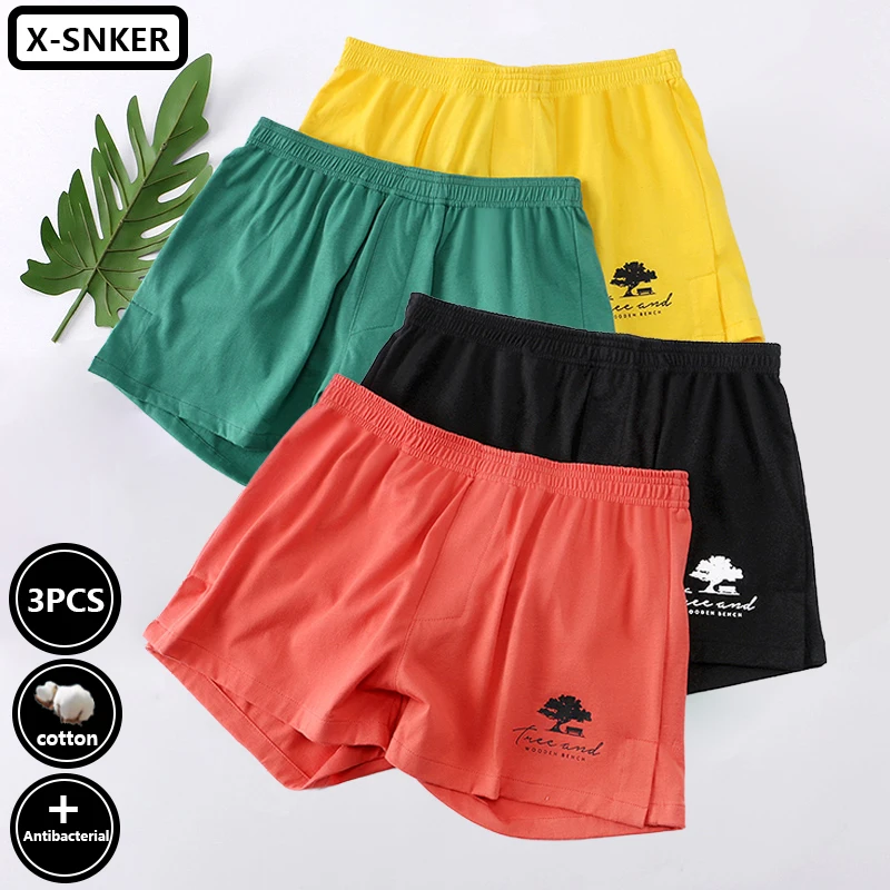 Boxers Men Panties Underwear Woven Cotton Man Big Size Short Breathable Flexible Shorts Loose Boxer Male Underpants Wholesale