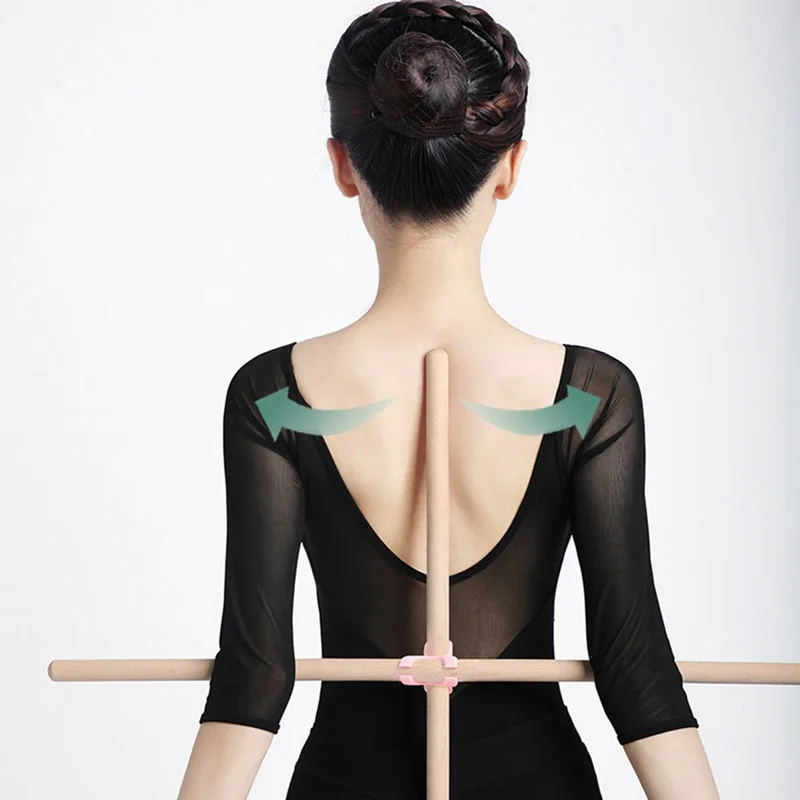 

Wooden Yoga Pole Open Shoulder Beauty Back Posture Corrector Multipurpose Pranayama Stick For Dance Body Sculpting Home Fitness