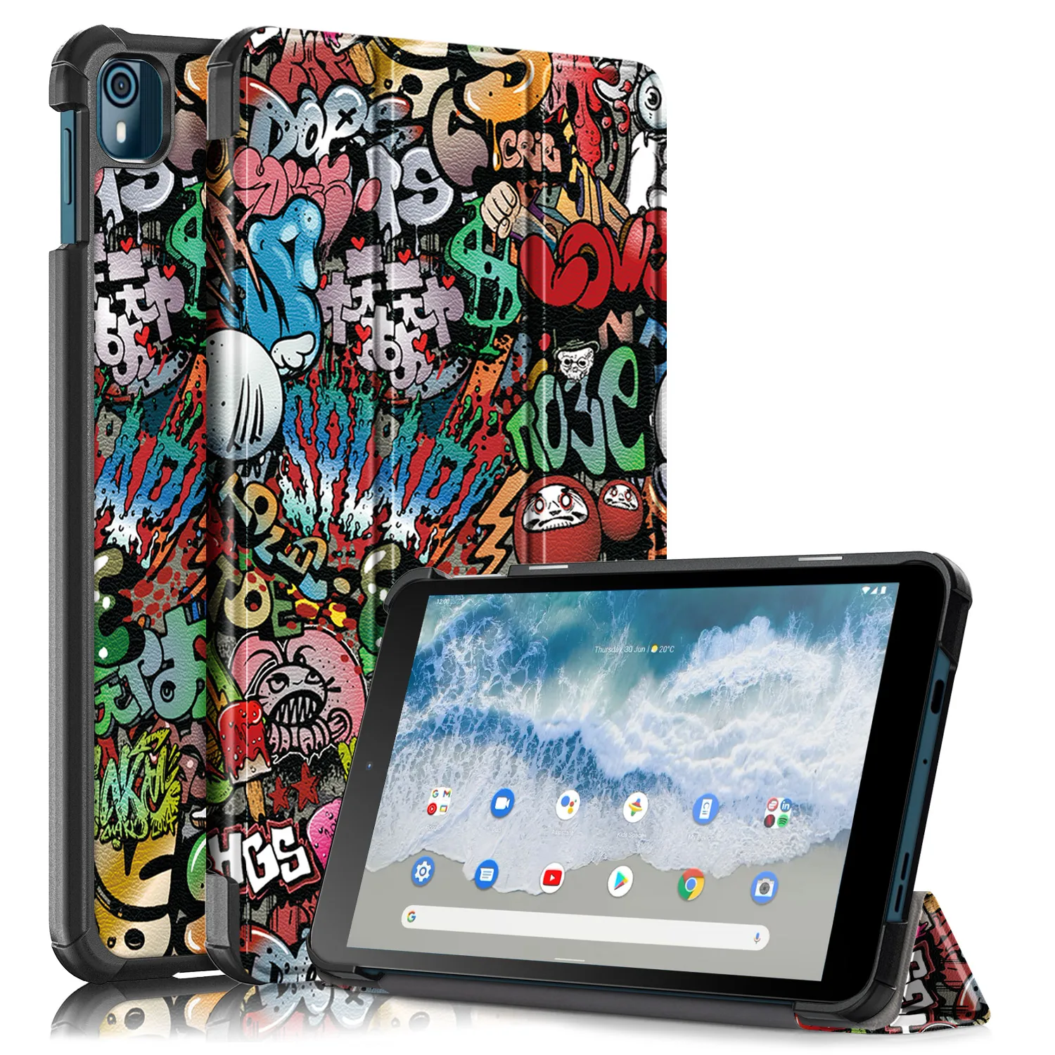 

Складной чехол-подставка для Nokia T20 T 20 T10 T 10, из искусственной кожи