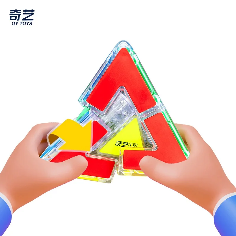 QiYi Duo Пирамида 2x2 необычная форма магический куб 2x2x2 обучающая Головоломка Куб