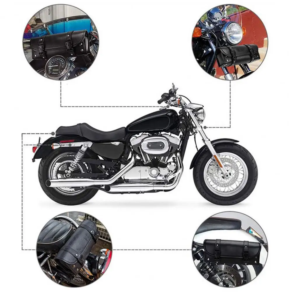 

Black Reliable Durable Motorcycle Tool Bag Snap Buckle Tool Pouch Portable